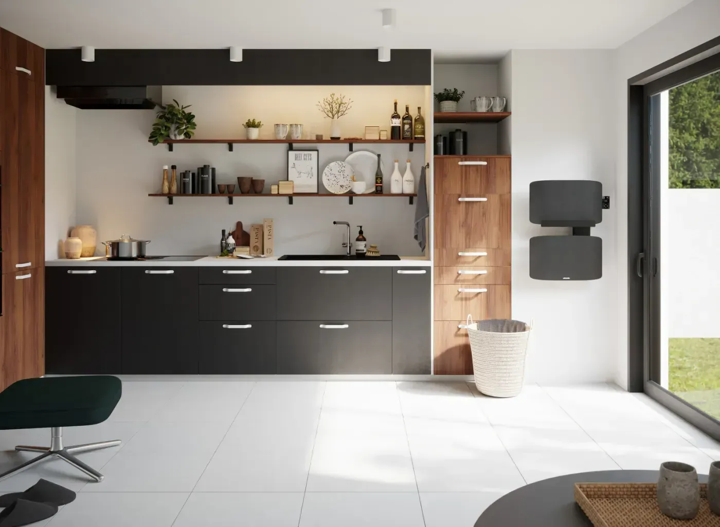 Radiateur et chauffage dans un intérieur parisien
